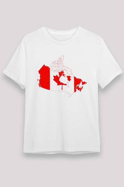 Darkhane Canada Map Flag Printed T-Shirt