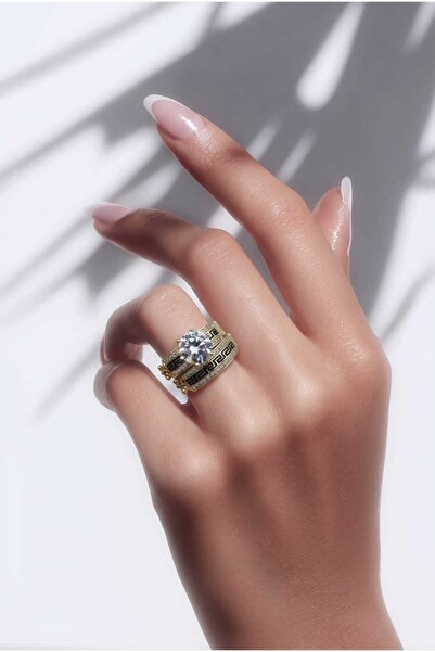 Generic Brand BABEY RING, Double STAINLESS STEEL, 14 K GOLD PLATED