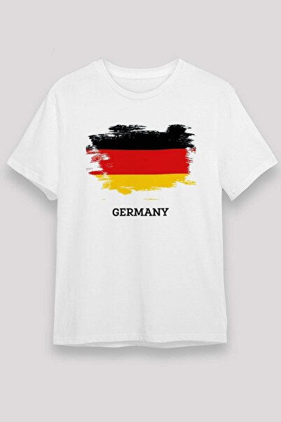 Darkhane Germany Flag Paint Brush Effect Printed T-Shirt