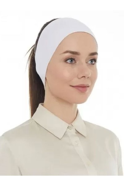 Generic Brand Silicone Bandana Bonnet - White