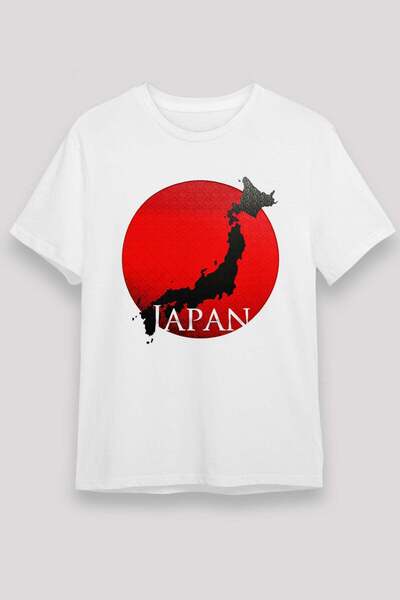 Darkhane Japan Map and Sun Printed T-Shirt