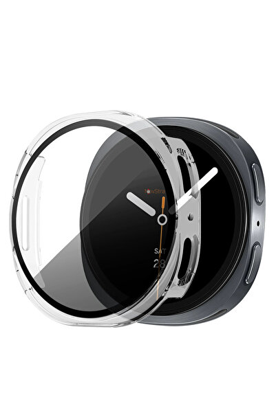 NovStrap Samsung Galaxy Watch 9 40mm ile Uyumlu Kılıf Sert PC Kasa ve Cam Ekr...