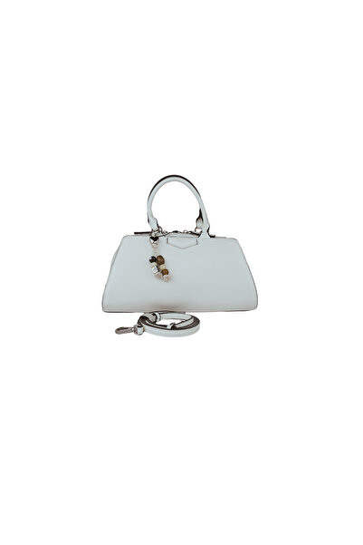dukidasoturkiye Duki Daso White Beaded Detailed Zippered Luxury Hand and Shou...