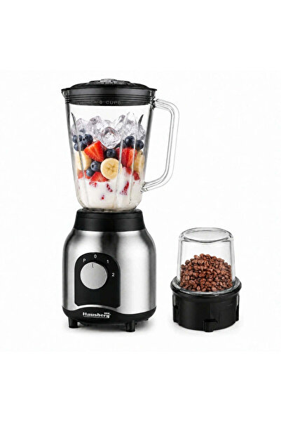 Hausberg Blender de 600 W cu vas de sticlă de 1,5 L – Smoothie-uri, sucuri, c...
