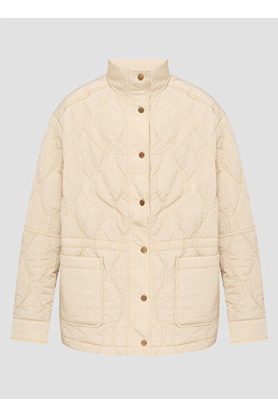 Guess Krem Kadın Kapitone Mont W6YL11W2880-G1M5