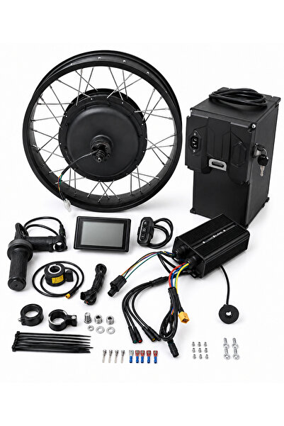 Genel Markalar 3000W RKS Uyumlu Elektrikli Bisiklet Dönüşüm Kiti- Arka Motor-...