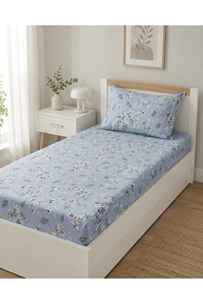 H&F Trendline Single Elastic Sheet Set 100X200 cm Floral Patterned + 1 Pillow...
