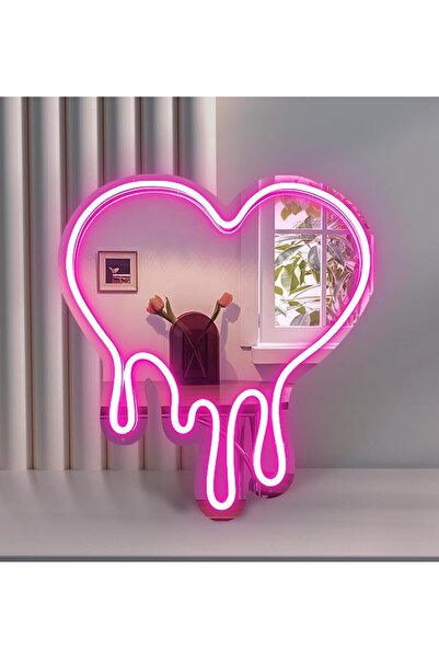 Supreouts Melting Heart Mirror, Neon Signs Mirror for Wall Decor, Acrylic Mak...