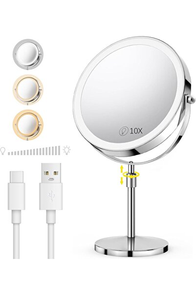 BLYPHOO Lighted Makeup Mirror, Magnifying Mirror with Lights, 8" Double Sided...