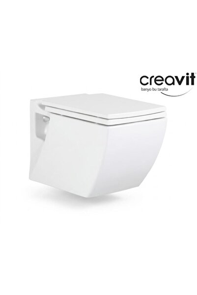 Creavit TREND ASMA KLOZET + DUROPLAST YAVAŞ KAPANIR KLOZET KAPAĞI SET