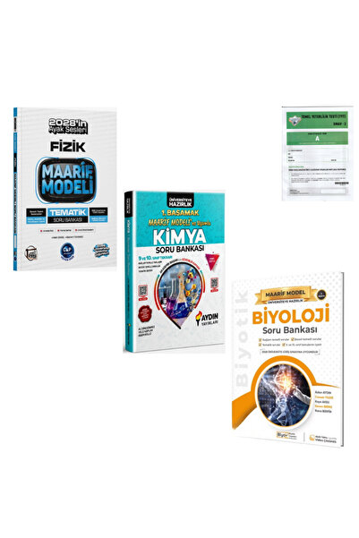 Çap Yayınları Fizik Aydın Kimya ve Biyotik Biyoloji İlk Aşama Maarif Model So...