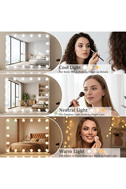 Generic Large Hollywood Vanity Mirror with Lights, 53x63cm Lighted Makeup Mir...