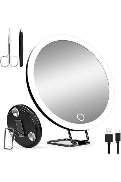 Beauenty 30x Magnifying Makeup Glass, Portable Travel Makeup Mirror, With LED...