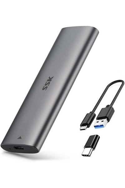 mucize Ssk M.2 Nvme Ssd Enclosure - Aluminum USB 3.2 Gen 2 Type-C External Di...