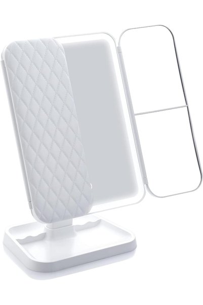 Generic Tri-Fold Vanity Mirror with Lights 2X 3X Magnification, Touch Control...