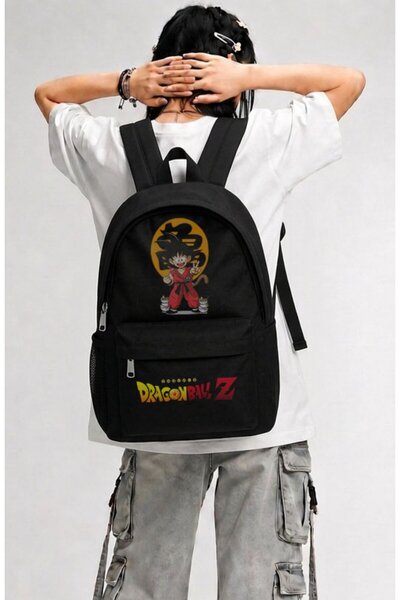 Fuddy Moda Unisex Baby Goku Printed Backpack, Anime Themed School Bag