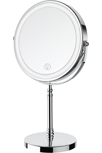 DEIOVWXS Lighted Makeup Mirror, 8" Rechargeable Double Sided Magnifying Mirro...