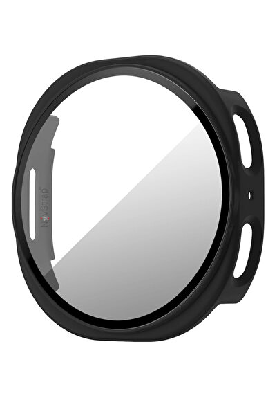 NovStrap Samsung Galaxy Watch 9 44mm ile Uyumlu Kılıf Sert PC Kasa ve Cam Ekr...
