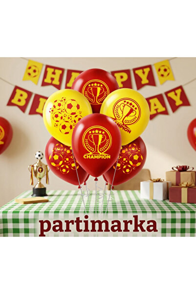 Partimarka Fan Balloons Yellow Red Champion Balloon