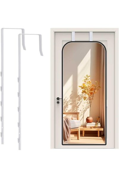Yelajoy Over The Door Mirror Hanger, Adjustable No Drill Mirror Bracket with ...