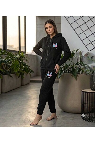 CLOTHES33 Hirka Track Suit 2-Piece Combination Winter Shardonlu Butterfly Pri...