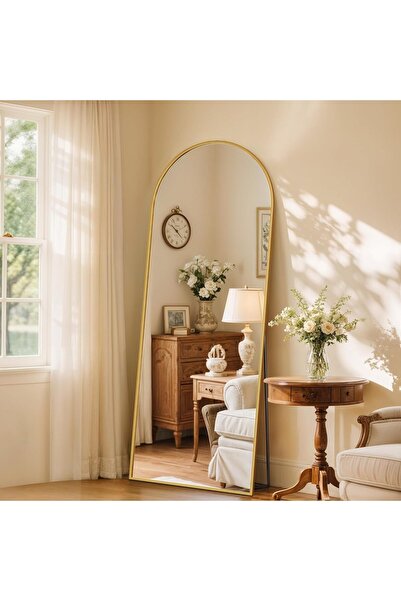 ORCHID M ® Full Length Mirror 165cm * 60cm Arched Full Body Mirror Black Stan...