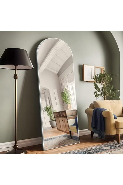 Generic Arched Full Length Mirror, 160x60cm Arch Floor Mirror with Stand, Ful...