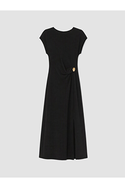LC Waikiki Rmz Gi̇yi̇m Farkiyla Zero Roba Collar Gathered Dress