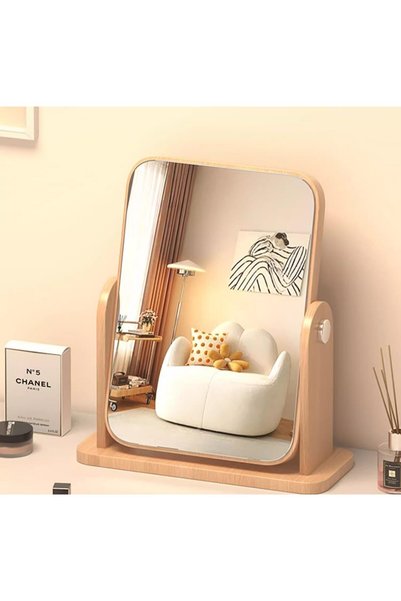 U-HOOME Portable Travel Makeup Mirror, 360°Adjustable Rotation Table Desk Van...