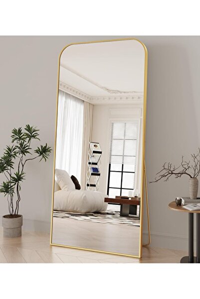 Generic Koonmi Full Length Mirror, 71"x28" Mirror Full Length with Stand, Gol...