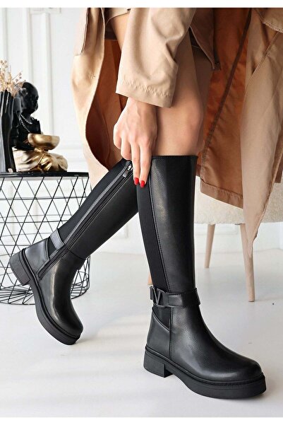 NESSİMO Black Skin Boots