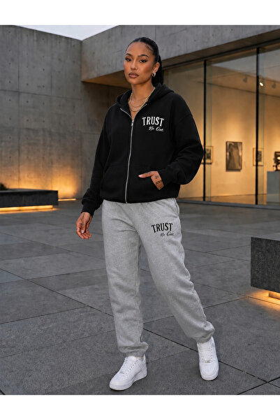 CLOTHES33 Hirka Tracksuit 2-Piece Combination Winter Shardoon Trust Printed W...