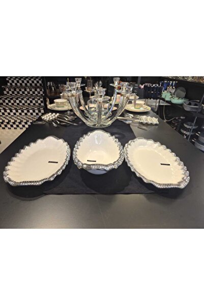 ROY KING Sofia 3 Piece Silver Serving and Presentation Set