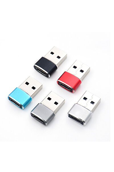 TEKNOTİMER Çeşitli Renk Usb To Type-c 3.0 Veri Aktarımı Otg Çevirici Usb'den Type-c'ye Dönüştürücü Adaptör Yüksek Hızlı