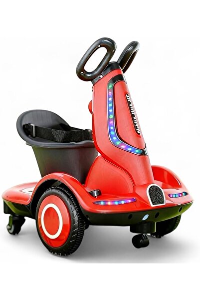BUNCA 4 Wheels Kids Electric Scooter with Seat Belt Remote Control Light Music