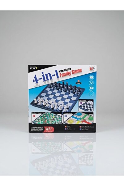 Bionic Sheng Bo 4-in-1 Family Board Game Set (Chess, Checkers, Snakes & Ladde...