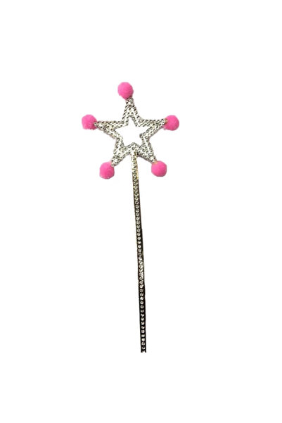 SORA GROUP Pink Pompom Star Fairy Wand 1 Piece