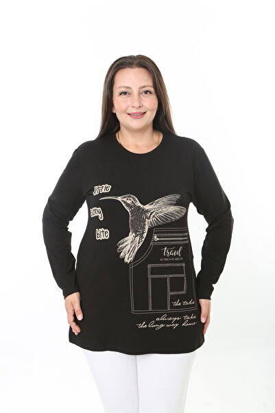 XL Modam Printed Stone-Embellished Lycra Viscose Plus Size Tunic