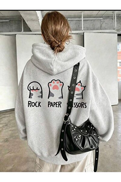 Unisex Rock Paper Scissors Sweatshirt Hoodie