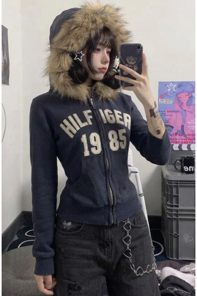 Weekeep Y2K Trend Streetweae Femuarlı Hırka Streetwear Y2K