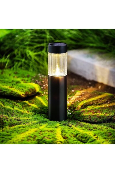 OEM Hoff LED ηλιακό φωτιστικό, πλαστικό, Υ 40 εκ., μαύρο, εξωτερικού χώρου