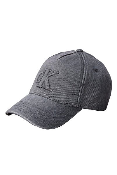 Calvin Klein Gri Kadın Baskılı Şapka LV04D5166GYH9001