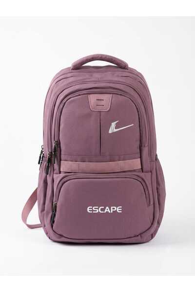 ESCAPE Rucsac școlar zilnic din material textil ușor, cu 4 compartimente și compartiment pentru laptop