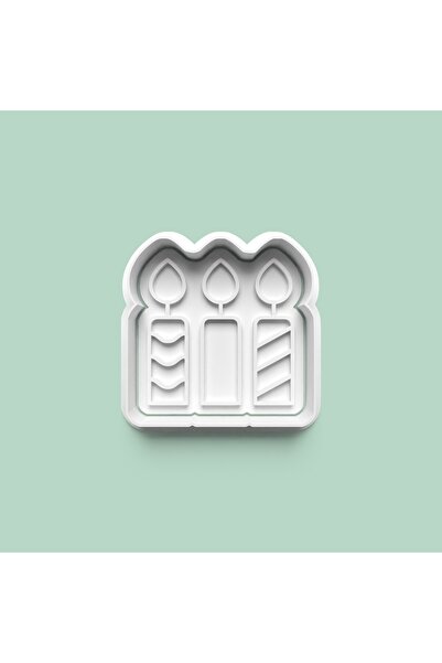 AKTASTORE Three-Year-Old Candle Figure Cookie Mold and Sugar Paste Mold 1006-2