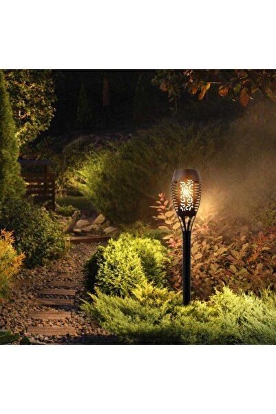 OEM Ηλιακό φωτιστικό LED Hoff, 10 LED, διακόσμηση φλόγας, πλαστικό, Υ 45.5 εκ...