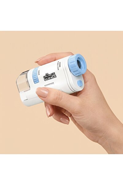 Portatif Mini Mikroskop – 80x-200x Zoom & LED Aydınlatmalı El Tipi İnceleme Mikroskobu