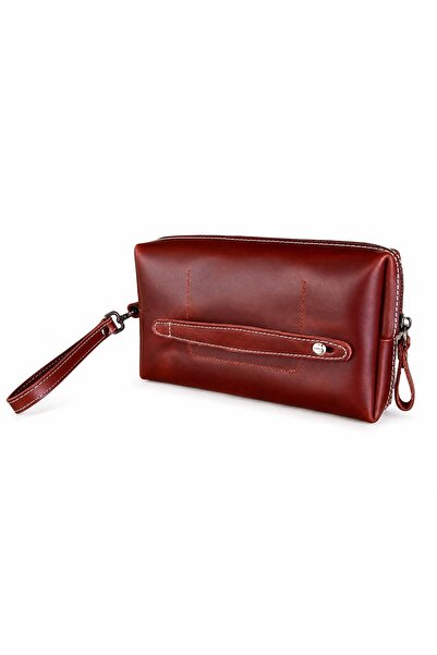 ÖzkanAccessory Capella Premium Hakiki Deri Kahve Unisex El Çantası | El Saplı...