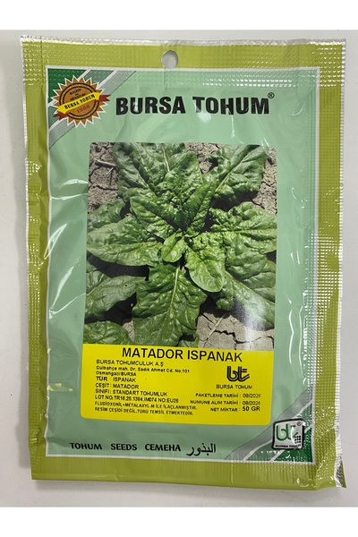 Bursa Tohumculuk Bursa Tohum Matador Ispanak Tohumu 50 gram