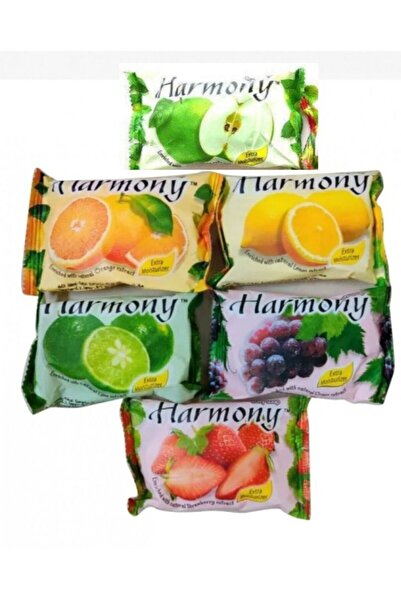 Harmony Set of 6 Ultra-Moisturizing Multi-Color Fruit Soaps 75 x 6g