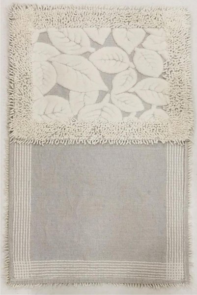 Çapa Home 100% Cotton Leaf Model Pasta 2 Piece Toilet Set